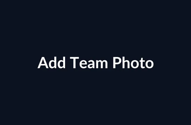 Placeholder slot for team photo