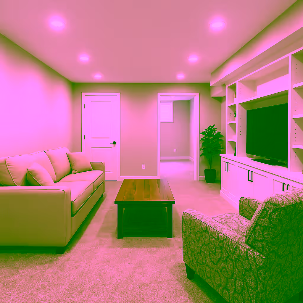 Basement suite with compliant egress window and fire separation