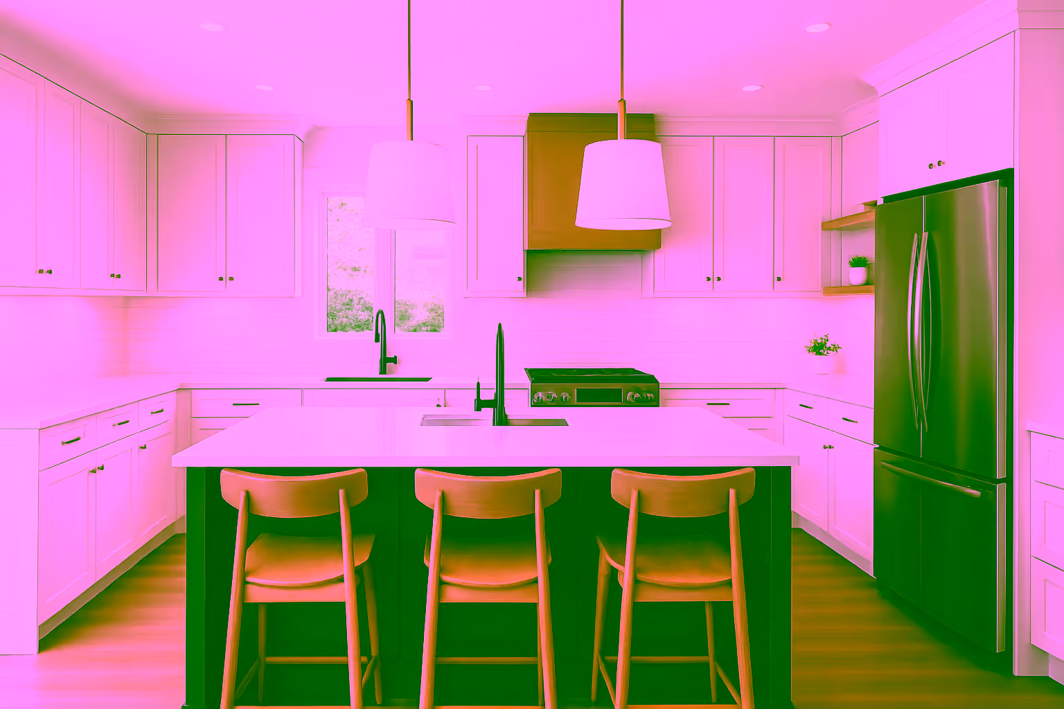 Custom kitchen renovation in Kelowna with island and cabinets
