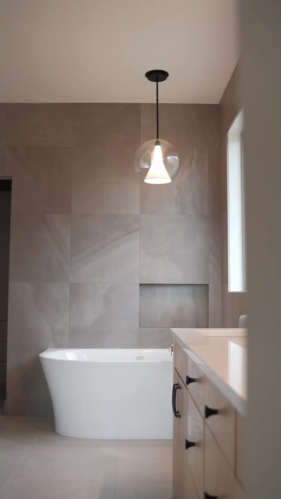 Vanity and tub